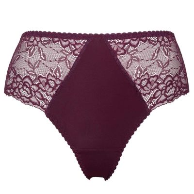 Plaisir Lush Lace Brazilian Burgundy Brazilian brief made of soft lace. 40-48 2053-33/BUR