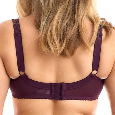Plaisir Lush UW Lace Bra Burgundy Underwired, non padded, stretch lace bra. 75-100, D-H 41621-33/BUR