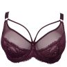 Plaisir Lush UW Lace Bra Burgundy-thumb Underwired, non padded, stretch lace bra. 75-100, D-H 41621-33/BUR