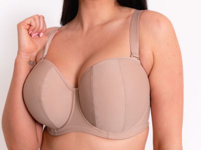 Curvy Kate Luxe *updated* Strapless Multiway Bra Latte Underwired, padded, strapless multiway bra. 60-90 D-O CK2601-LAT