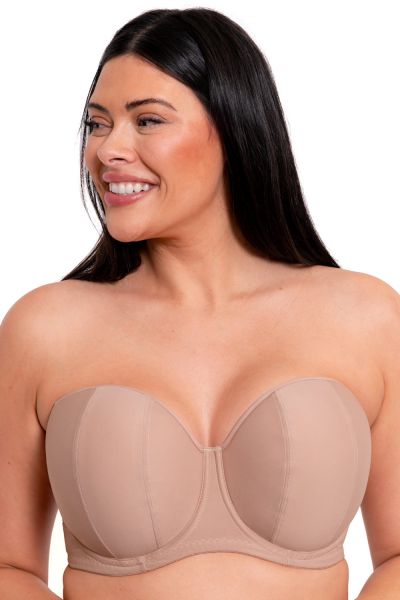 Curvy Kate Luxe *updated* Strapless Multiway Bra Latte Underwired, padded, strapless multiway bra. 65-90 D-M CK2601-LAT