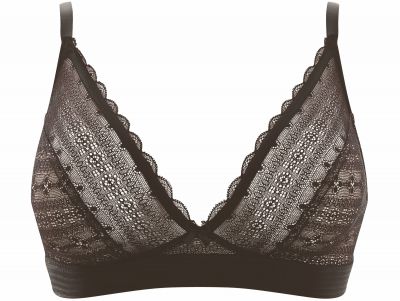 Cleo by Panache Lyzy Non-Wired Triangle Bra Black Non-wired, triangle shaped lace bra 60-85 D-G 9766-BLA