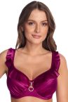 Ava Swimwear Magenta UW Soft Ruffle Bikini Bra-thumb Underwired, non-padded cup sized bikini bra. 70-90, D-L SK249
