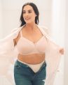 Royce Maisie Satin Trim T-shirt Bra Blush-thumb Wirefree, moulded full cup t-shirt bra with bilateral pockets. 65-90, D-G 1091-BLH