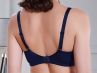 Royce Maisie Satin Trim T-shirt Bra Navy-thumb Wirefree, almost full cup style t-shirt bra with bilateral pockets 65-90, D-G 1091-NAY