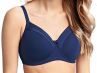 Royce Maisie Satin Trim T-shirt Bra Navy-thumb Wirefree, almost full cup style t-shirt bra with bilateral pockets 65-90, D-G 1091-NAY