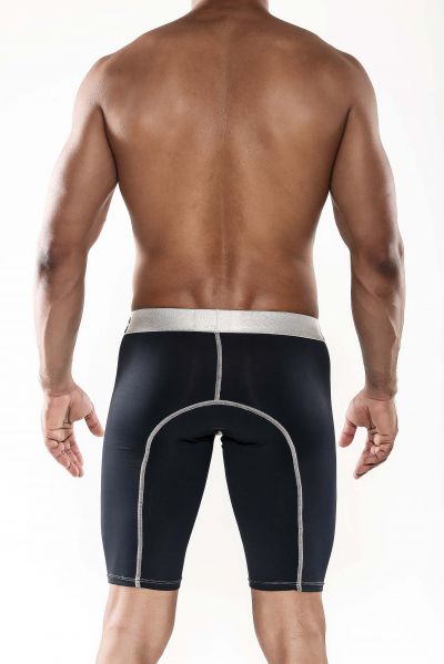 MaleBasics Performance boxer black MBM04 Boxer brief with long legs 78% Nylon, 22% Spandex S-XL MBM04