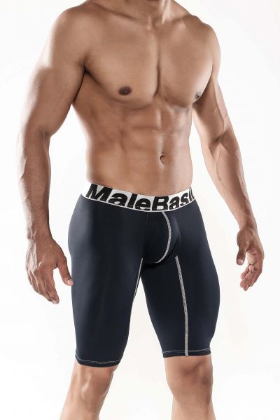 MaleBasics Performance boxer black MBM04 Boxer brief with long legs 78% Nylon, 22% Spandex S-XL MBM04
