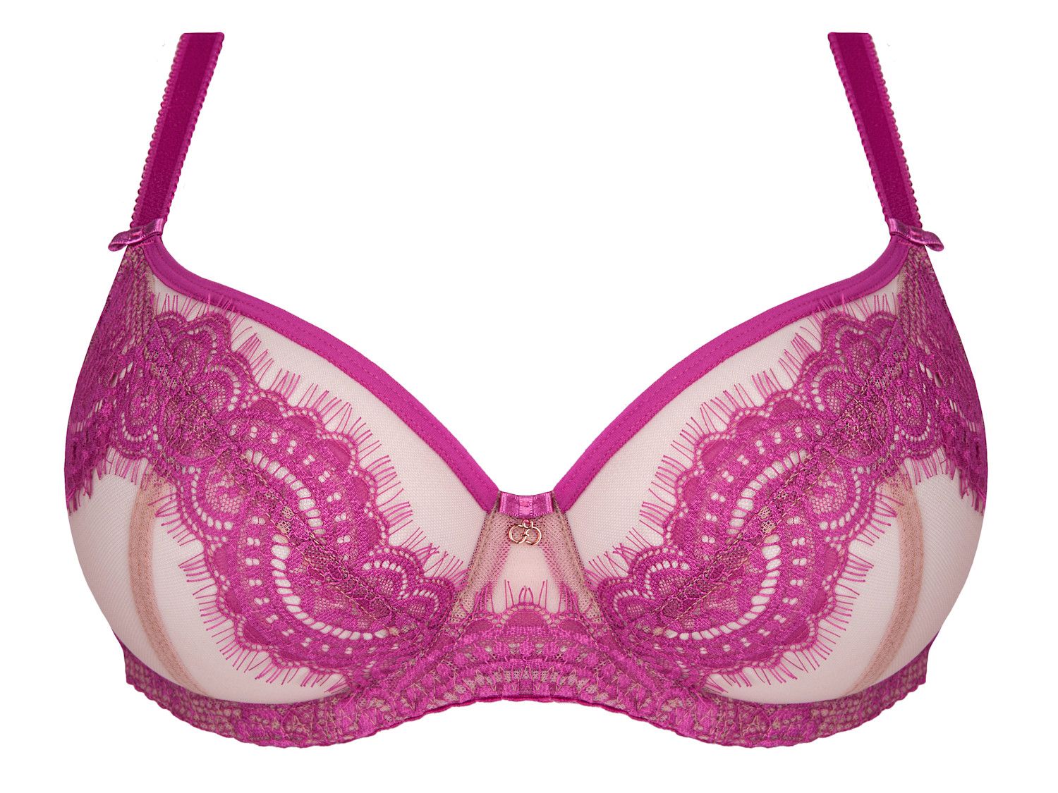 Gorsenia Malika Soft Bra Beige & Fuchsia