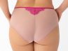 Gorsenia Malika Brief Beige & Fuchsia-thumb Midi briefs for the Malika range. M/38 - 4XL/48 K765-BEF