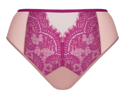 Gorsenia Malika Brief Beige & Fuchsia Midi briefs for the Malika range. M/38 - 4XL/48 K765-BEF