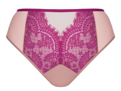 Gorsenia Malika Brief Beige & Fuchsia Midi briefs for the Malika range. M/38 - 4XL/48 K765-BEF