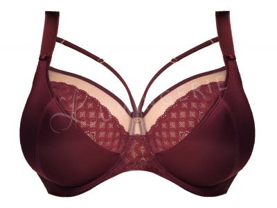 Gorsenia Manila Soft Bra Deep Red Underwired, non-padded bra 65-100, D-M K592