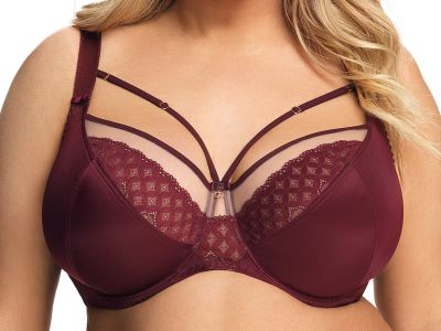 Gorsenia Manila Soft Bra Deep Red Underwired, non-padded bra 65-100, D-M K592