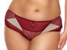 Nessa Marchesa Midi Brief Claret & Beige-thumb Normal rise brief 38-52 NO2-CLB