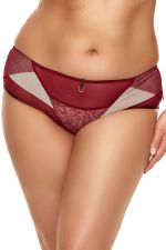 Marchesa Midi Brief Claret & Beige