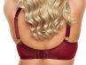 Nessa Marchesa Soft Bra Claret & Beige-thumb Underwired, non-padded soft cup lace balconnet 65-100, D-O N-500-CLB