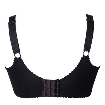 Plaisir Maria UW Full Cup Bra Black Underwired, non padded full cup bra with stretch lace top cups. 80-120, E-K 60025-1/BLK