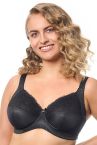 Plaisir Maria UW Full Cup Bra Black-thumb Underwired, non padded full cup bra with stretch lace top cups. 80-120, E-K 60025-1/BLK