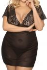 Anaïs apparel Anaïs+ Marina Lace Chemise Black-thumb  Plus sizes 