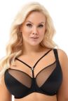 Gorsenia Marisa UW Soft Bra - Black-thumb Underwired, non-padded balconnet bra with a removable decorative strap on decoltee. 70-100, D-M G005