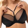 Gorsenia Marisa UW Soft Bra - Black-thumb Underwired, non-padded balconnet bra with a removable decorative strap on decoltee. 70-100, D-M G005