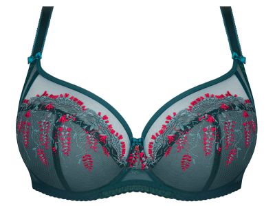 Gorsenia Massima Soft Side Support Bra Pine Underwired, non-padded soft side support bra. 65-100, D-M K796-