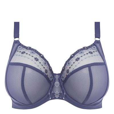 Elomi Matilda UW Plunge Bra Denim Daisy Underwired, full cup plunge bra 70-100, E-O EL8900-DNY