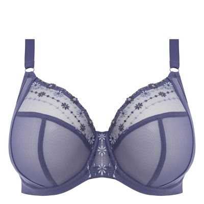 Elomi Matilda UW Plunge Bra Denim Daisy Underwired, full cup plunge bra 70-100, E-O EL8900-DNY