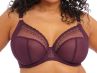 Elomi Matilda UW Plunge Bra Wine Diamond-thumb Underwired, full cup plunge bra 70-100, E-O EL8900-WID