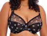 Elomi Matilda UW Plunge Bra Black Polka Dot-thumb Underwired, full cup plunge bra. 70-100, E-O EL8900-BDT