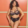 Elomi Matilda UW Plunge Bra Black Polka Dot-thumb Underwired, full cup plunge bra. 70-100, E-O EL8900-BDT