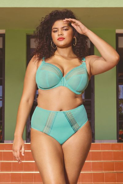 Elomi Matilda UW Plunge Bra Jade Underwired, full cup plunge bra. 70-100, E-O EL8900-JAE