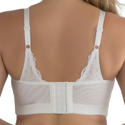 Parfait Lingerie Mia Daisy Longline NW Bralette Pearl White Underwired, fully boned longline strapless bustier bra. M-2XL, S+-3XL+ (D-L cups) P6142-PRL