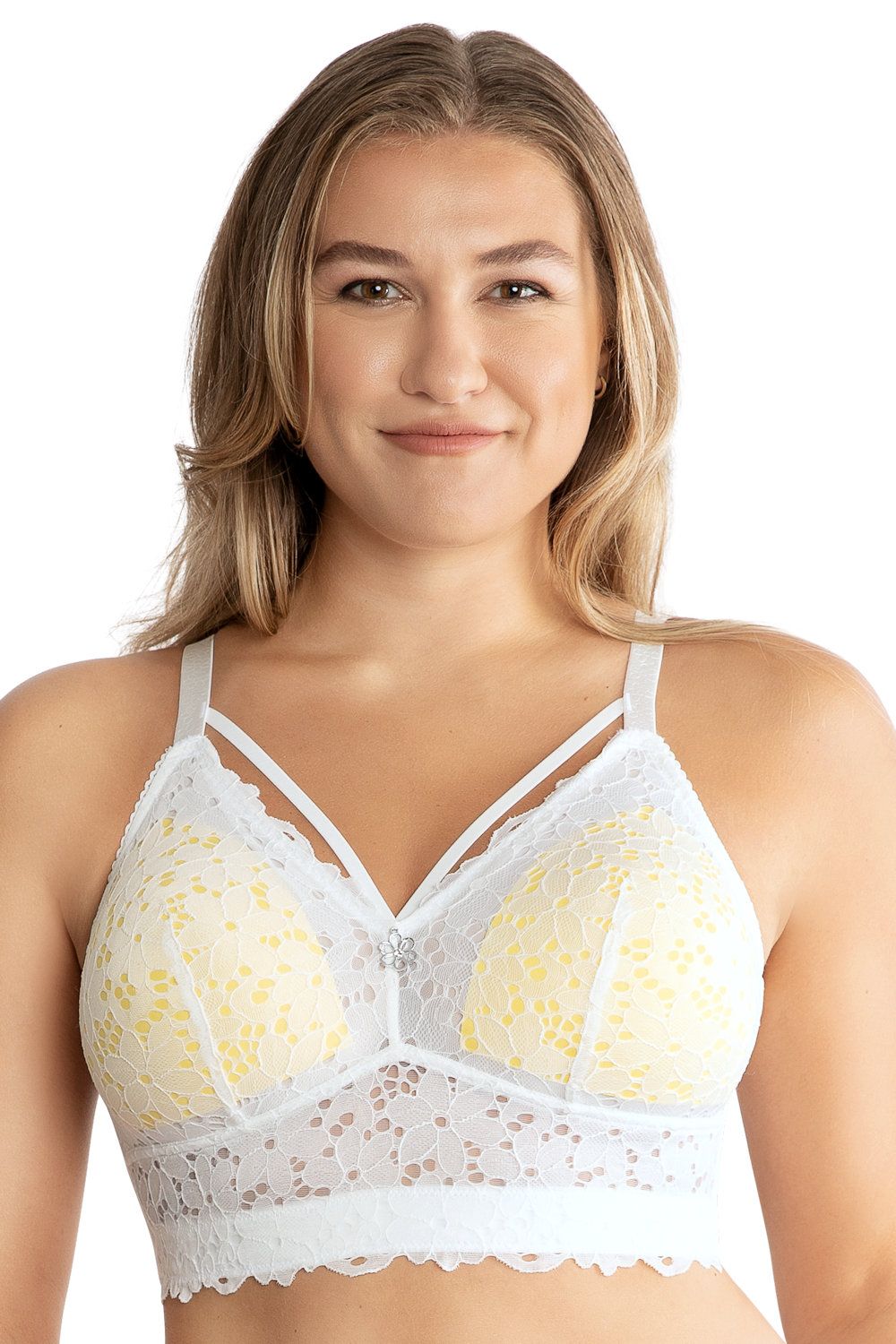 Parfait Lingerie Mia Daisy Longline NW Bralette Pearl White