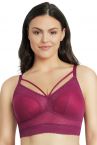 Parfait Lingerie Mia Dot Longline Bralette Blackberry-thumb Non-wired, bralette with removable cup padding. 65-90, D-H P6011-BLY
