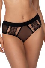 Mia High Waist Brief Black/Beige