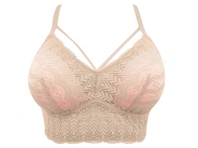 Parfait Lingerie Mia Lace Longline Bralette Bare Non-wired, bralette with removable cup padding. 65-95, D-H P5951-BAE