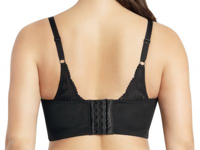 Parfait Lingerie Mia Lace Longline Bralette Black Non-wired, bralette with removable cup padding 65-95, D-H P5951-BLK