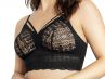 Parfait Lingerie Mia Lace Longline Bralette Black-thumb Non-wired, bralette with removable cup padding 65-95, D-H P5951-BLK