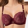 Gorsenia Mila UW Soft Bra Burgundy-thumb Underwired, non-padded stretch lace bra. 65-95, D-M K956-deep-red