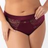 Gorsenia Mila Briefs Burgundy-thumb Midi briefs with medium high waist. L/40 - 4XL/48 K957-deep-red