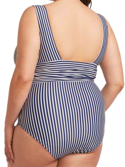 Nessa Swimwear Milano One-Piece NW Swimsuit Navy/Ecru  M-3XL N543-NA-EC