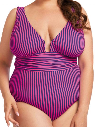 Nessa Milano One-Piece NW Swimsuit Fuchsia/Blue  M-3XL N543-FU-NA