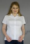 Urkye Minimal Short Sleeved Button Up Shirt White-thumb Tight-fitting, formed button up shirt with short sleeves 36-46 O/OO & OO/OOO KO-007-BIA2