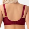 Gorsenia Mira UW Soft Bra Burgundy-thumb Underwired, non-padded bra mesh and lace bra. 70-100, D-M K942-deep-red