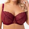 Gorsenia Mira UW Soft Bra Burgundy-thumb Underwired, non-padded bra mesh and lace bra. 70-100, D-M K942-deep-red