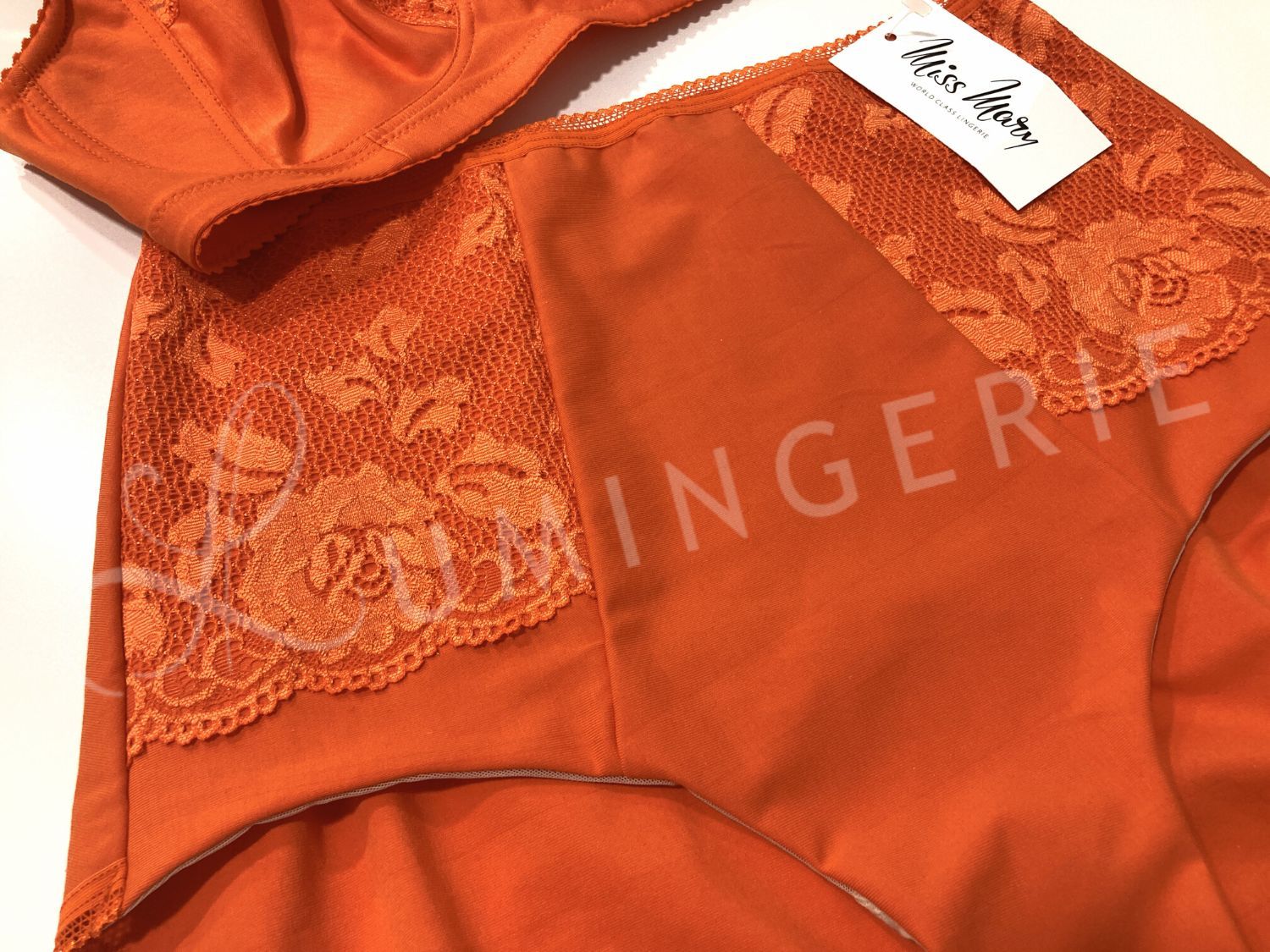 Miss Mary Lovely Lace Support Brief Orange  Lumingerie bras and underwear  for big busts