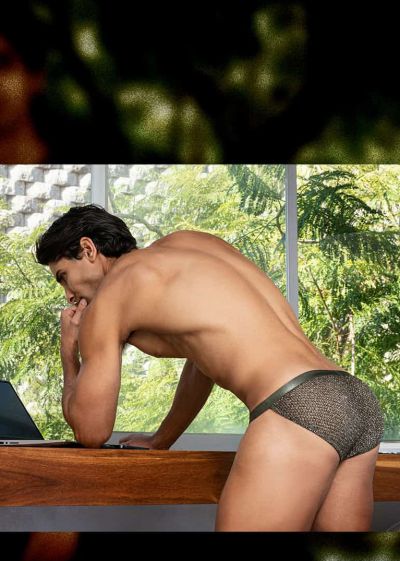 Modus Vivendi Knight tanga brief khaki Tanga brief 82% Viscose, 10% Polyester, 8% Polyamide S-XL 05215