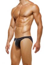 Latex low cut brief transparent